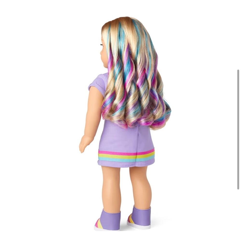 American Girl Show Your Sporty Side Doll Dress Purple Active Purple Pink Yellow - Picture 5 of 7